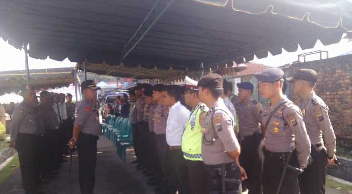 50 Personel Polres Nias Selatan Amankan Pendaftaran Calon Kepala Daerah