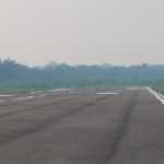 Kabut Asap di Landasan Pacu Pesawat