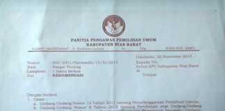 Terkait DPT Fiktif, Panwaslih Nias Barat Keluarkan Rekomendasi