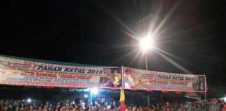 Pembukaan Pasar Natal V di Gomo Diwarnai Pelemparan Batu