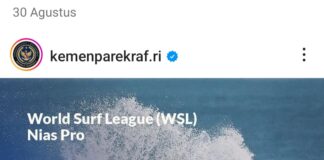 Nias Pro 2023 Masuk Event Sport Tourism Kemenparekraf RI