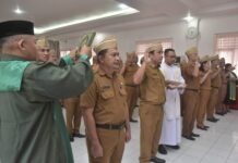 Plt Walikota Gunungsitoli Lantik 34 PJ Kades