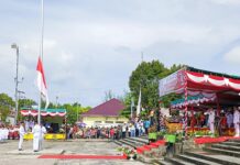 Petik Kemerdekaan Ke 79 di Nias Selatan Ditandai Dengan Bunyi Sirine dan Lonceng Gereja